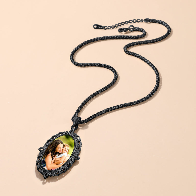 Personalized Double-side Picture Necklace for Mom Gift