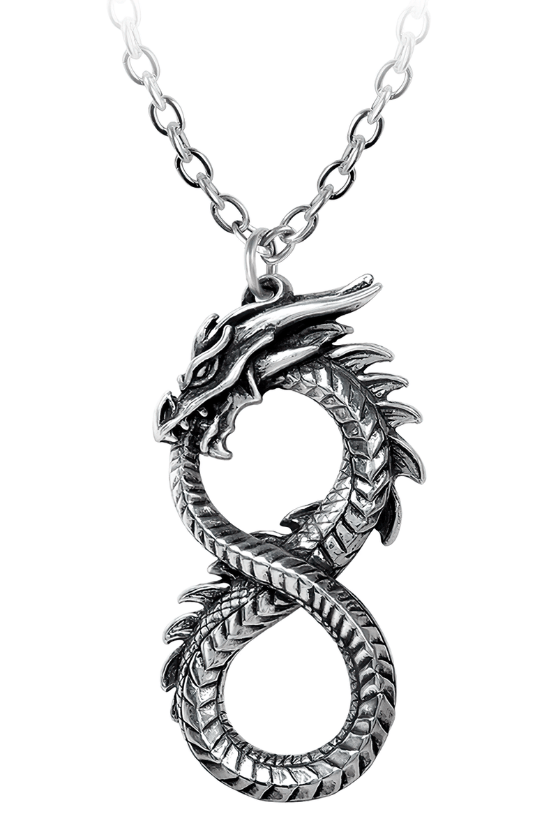 Dragon Infinity Pendant Necklace With Design