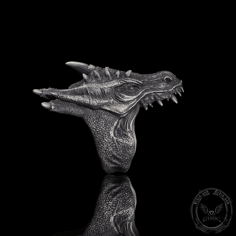 Dragon Head Sterling Silver Animal Ring