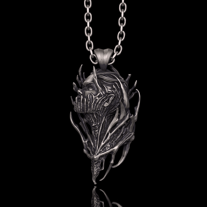 Dragon Warrior Gothic Sterling Silver Pendant