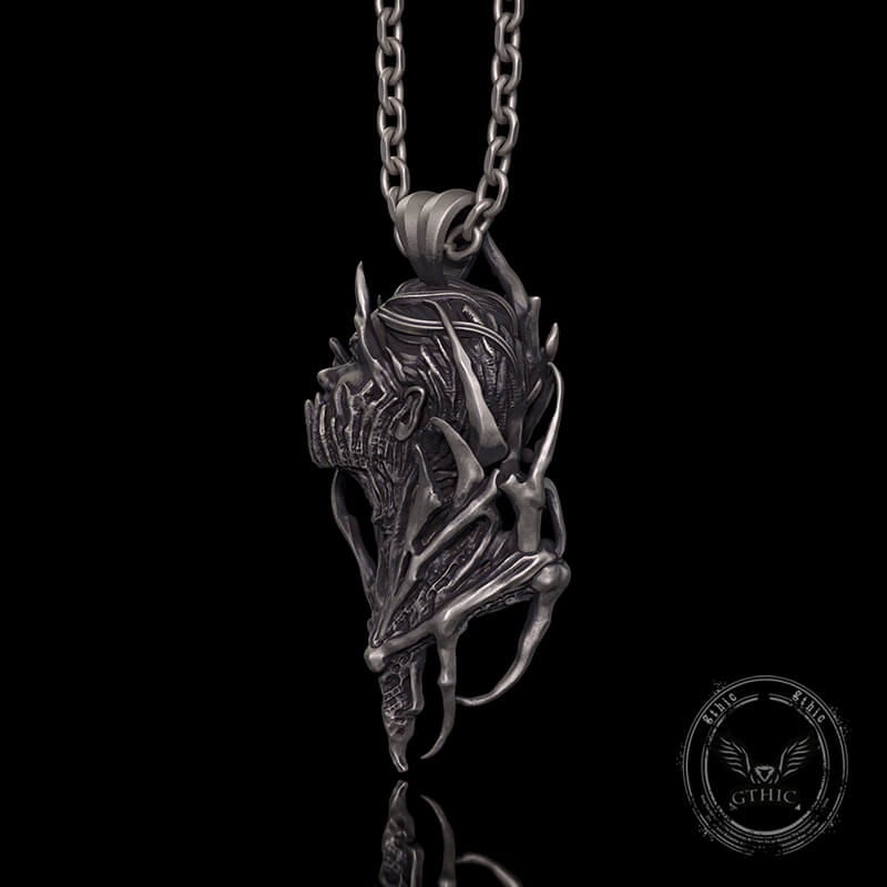 Dragon Warrior Gothic Sterling Silver Pendant
