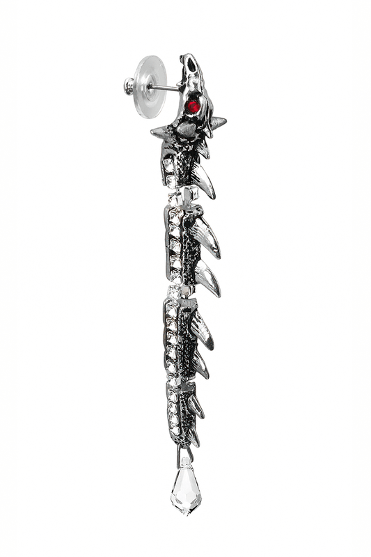 Dragontine Crystal Spine Earring With Swarovski Details