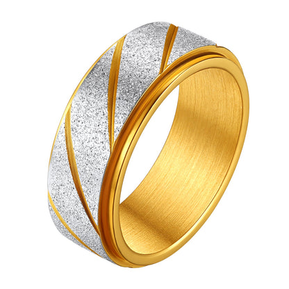 Rotatable Fidget Ring for Anxiety Stainless Steel