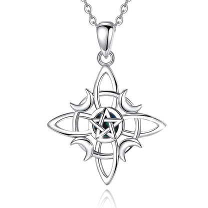 Pentacle Witches Knot Protection Necklace