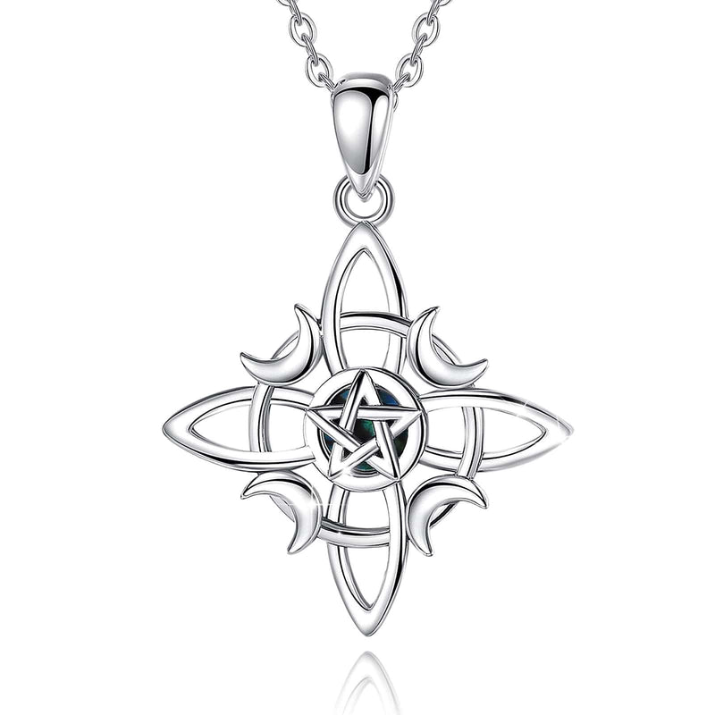 Pentacle Witches Knot Protection Necklace