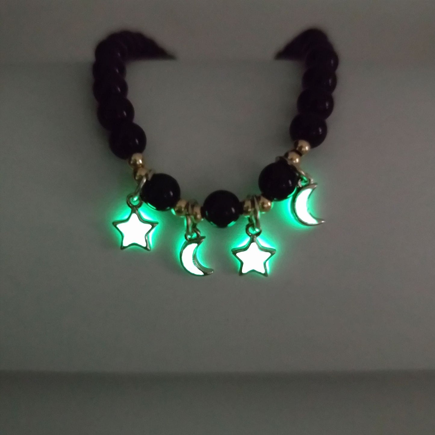 Luminous Lotus Energy Bracelet - Glow-in-the-dark Natural Stone Healing