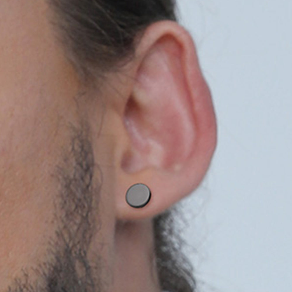 Punk Round Stud Earrings Set for 12 Pairs