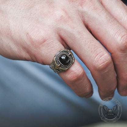 Eagle Agate Sterling Silver Ring