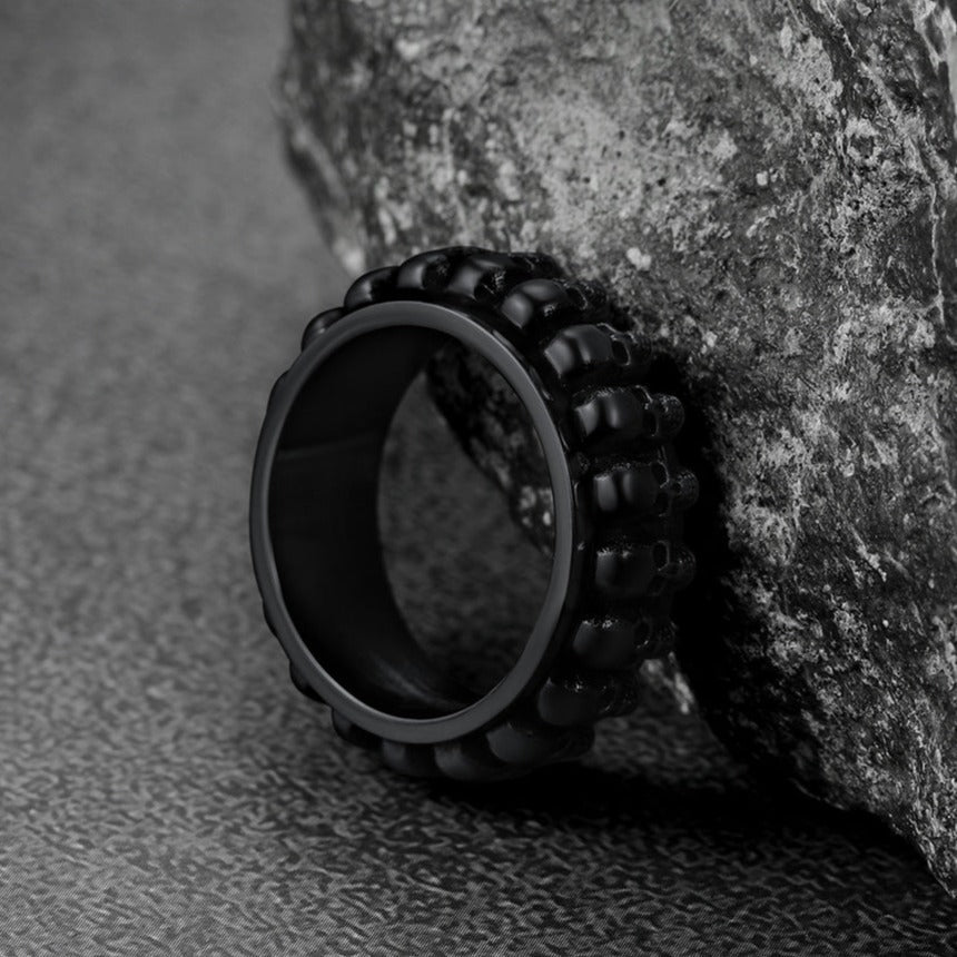 Gothic Skull Ring Anxiety Fidget Ring for