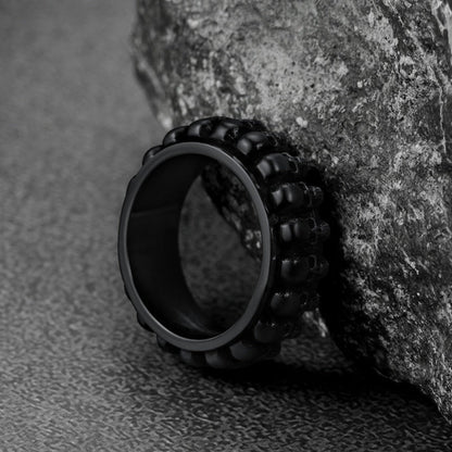 Gothic Skull Ring Anxiety Fidget Ring for