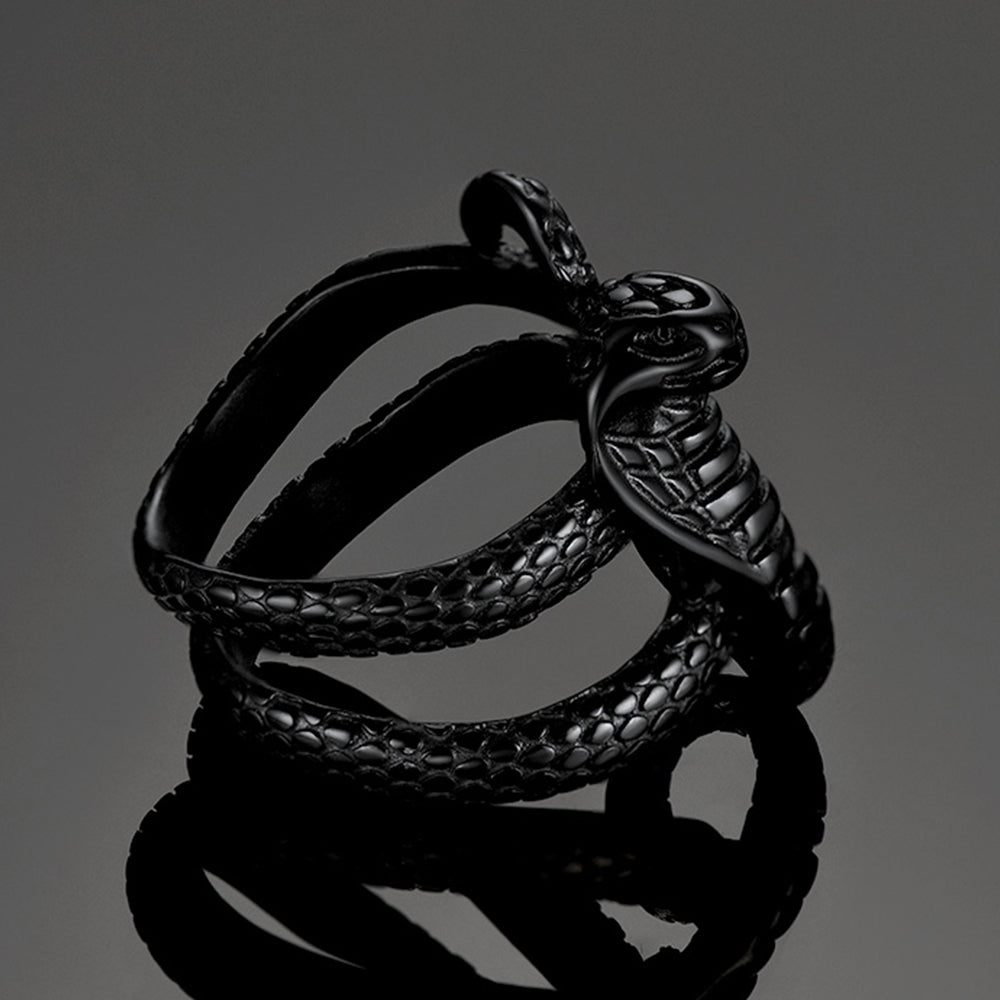 Gothic Punk Cobra Snake Ring for