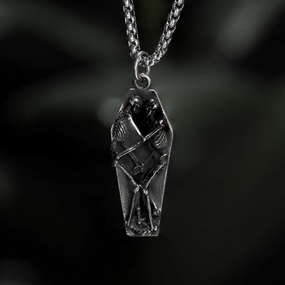 Eternal Lovers Stainless Steel Skull Pendant