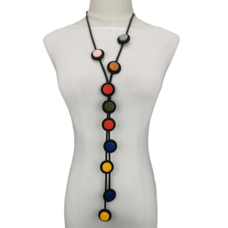 Long Pendant Necklaces for / Gothic Rubber Handmade Necklaces