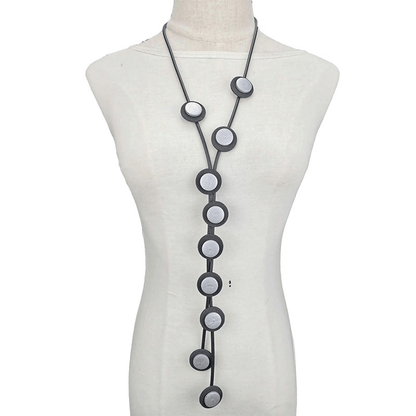 Long Pendant Necklaces for / Gothic Rubber Handmade Necklaces