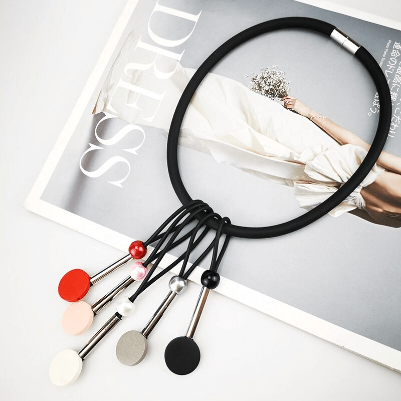 Necklaces for With Multicolor Beads / Handmade Elasticity Silicone Choker
