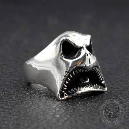 Evil Ghost Sterling Silver Halloween Ring