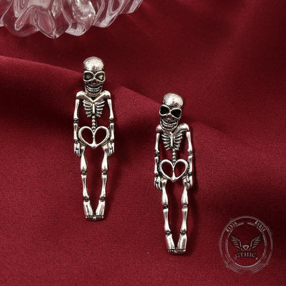 Exaggerated Horror Skeleton Gothic Alloy Drop Earrings