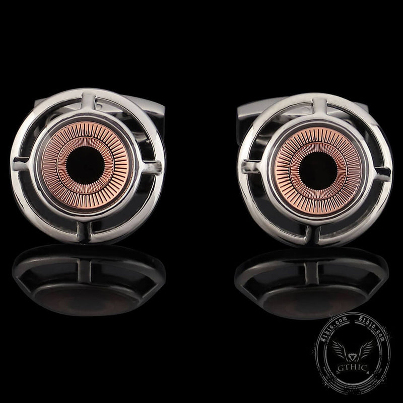 Exquisite Eye Brass Whale Back Cufflinks