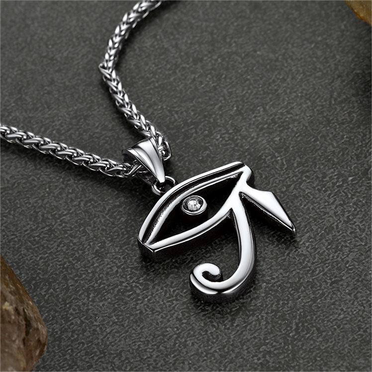 Egyptian Eye of Ra Pendant Necklace for