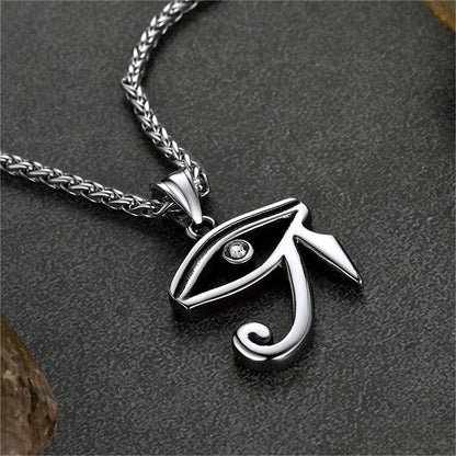 Egyptian Eye of Ra Pendant Necklace for