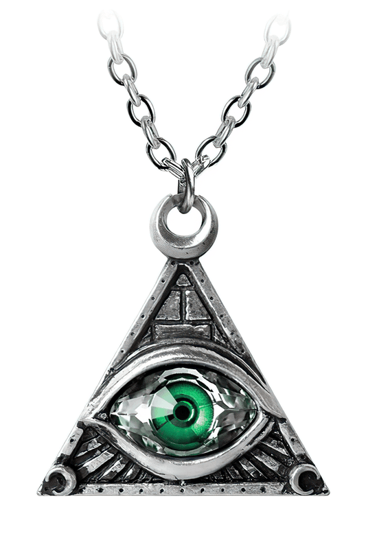 Eye of Providence Pendant With Moon Spiritual Symbol