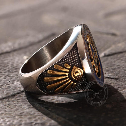 Eye of Providence 316l Stainless Steel Masonic Ring