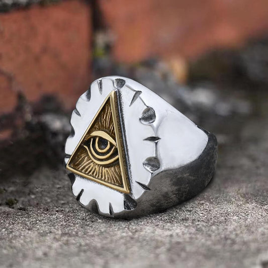 Eye of Providence Stainless Steel Masonic Ring