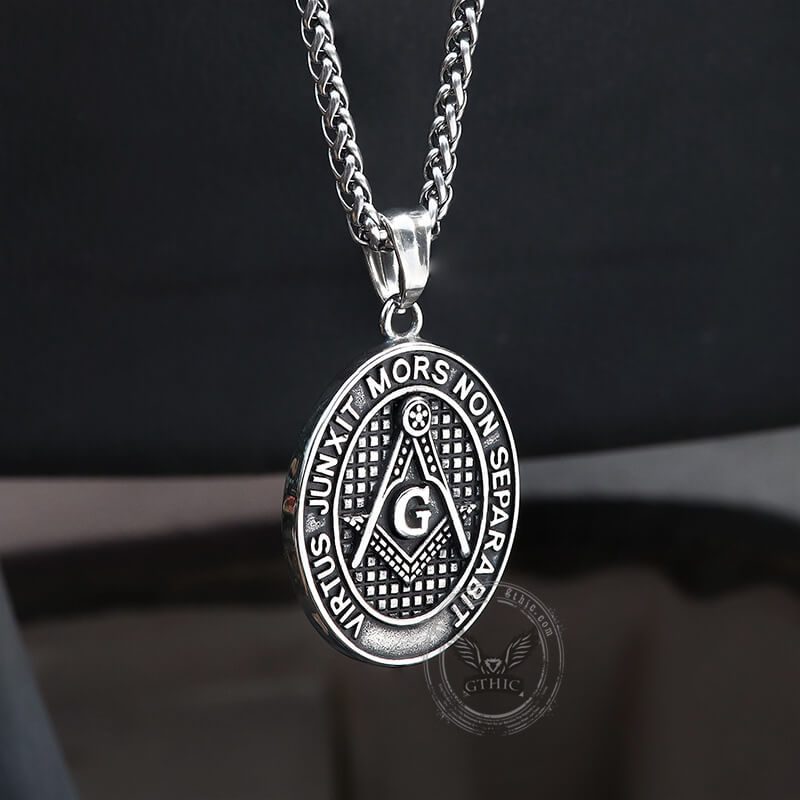 Ag Eye of Providence Stainless Steel Masonic Pendant