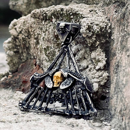 Eye of Providence Stainless Steel Skull Pendant