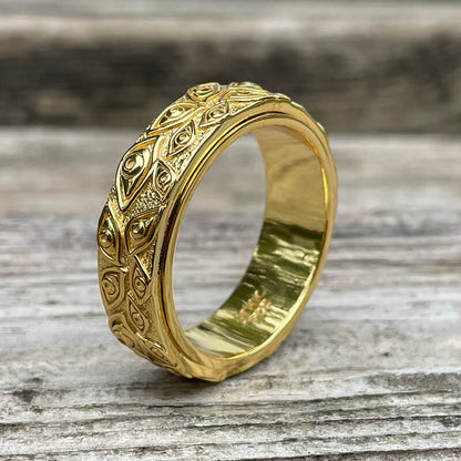 Eye of Providence Sterling Silver Spinner Ring