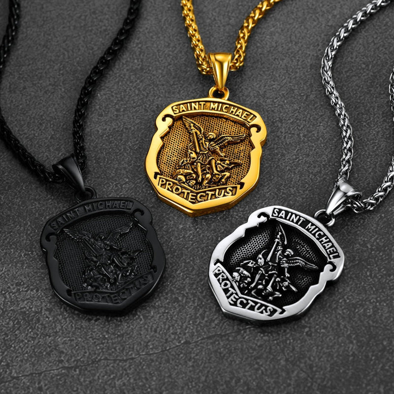 Catholic Saint Michael Pendant Necklace for