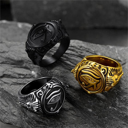 Ancient Egyptian Eye of Ra Signet Ring Jewelry for