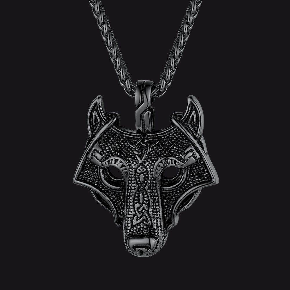 Norse Viking Celtic Wolf Necklace Amulet Jewelry for