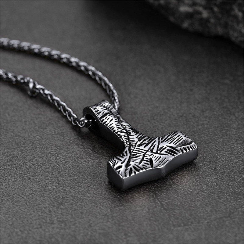 Flash Viking Thor's Hammer Necklace Mjolnir Pendant for