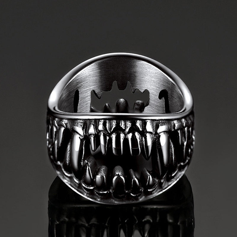 Gothic Punk Vampire Fang Teeth Ring for
