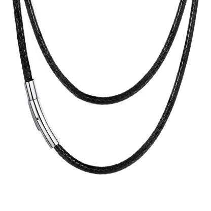 Braided Leather Cord Chain Wax Rope Necklace for 2mm/3mm