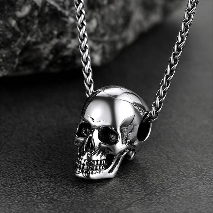Gothic Skull Necklace Pendant for