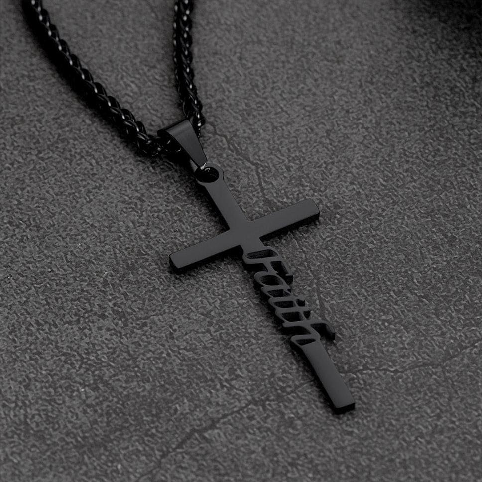 Christian Faith Cross Necklace Pendant for
