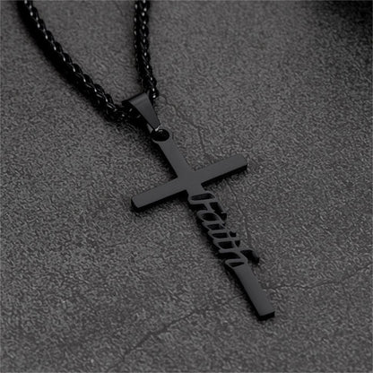 Christian Faith Cross Necklace Pendant for