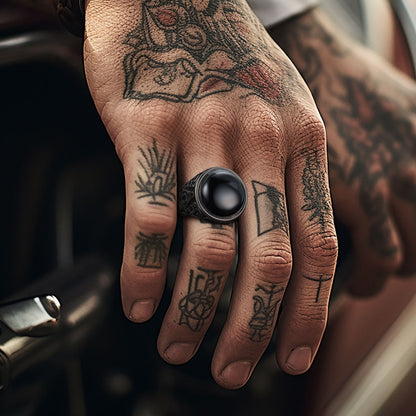 Masonic Black Onyx Ring for Father