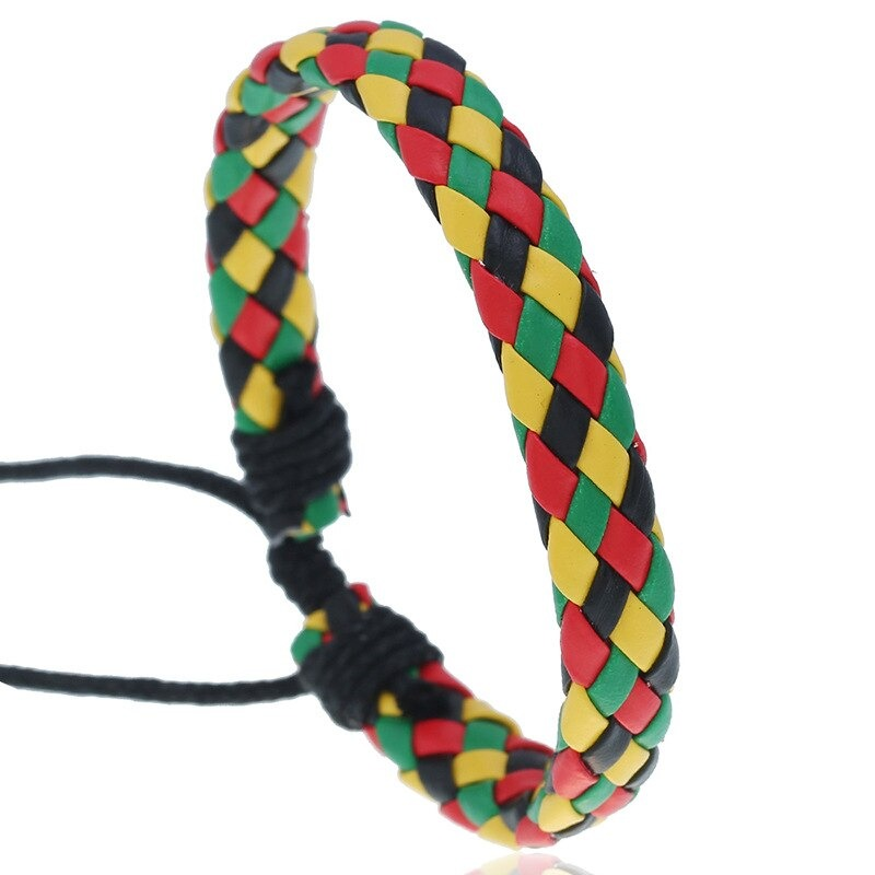 Braided Leather Bracelet in Punk Style / Handmade Bracelets