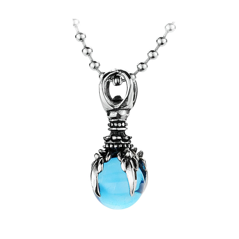 Stainless Steel Pendant With Stone in Claw / Alternative Necklace