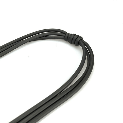 Rubber Necklace / Handmade Black Accessories in Gothic Style