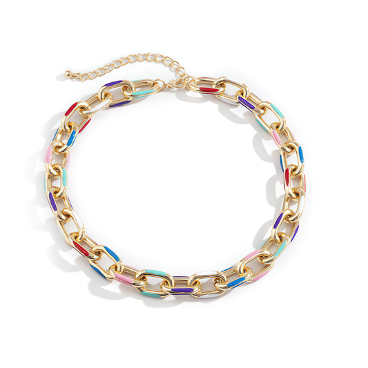 Chunky Aluminium Chain / Cool Clavicle Short Necklace