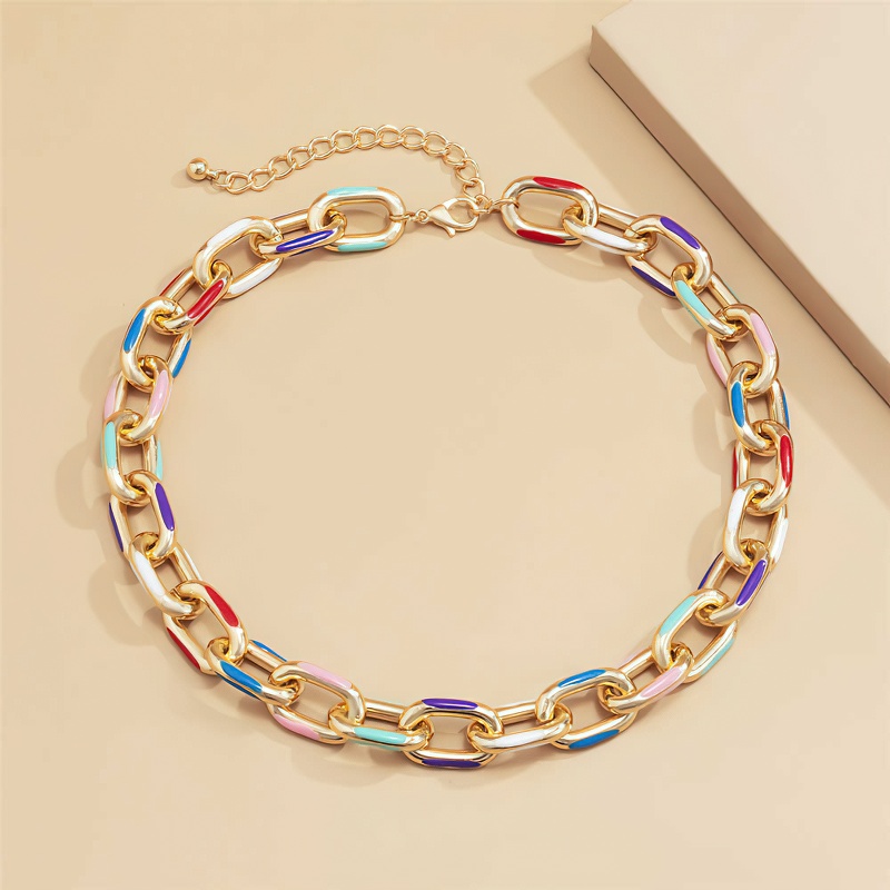 Chunky Aluminium Chain / Cool Clavicle Short Necklace