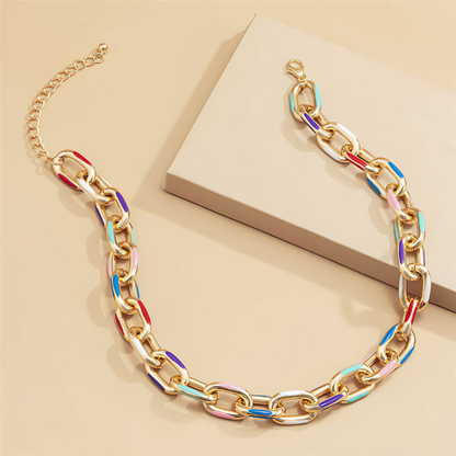 Chunky Aluminium Chain / Cool Clavicle Short Necklace