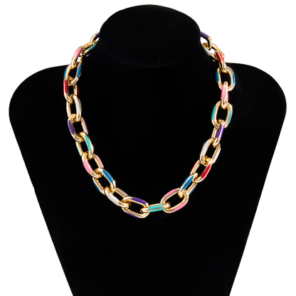 Chunky Aluminium Chain / Cool Clavicle Short Necklace