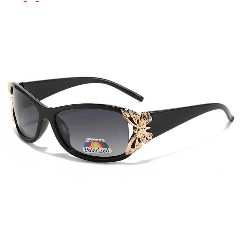 Butterfly Decorated Polarized Pc Sunglasses
