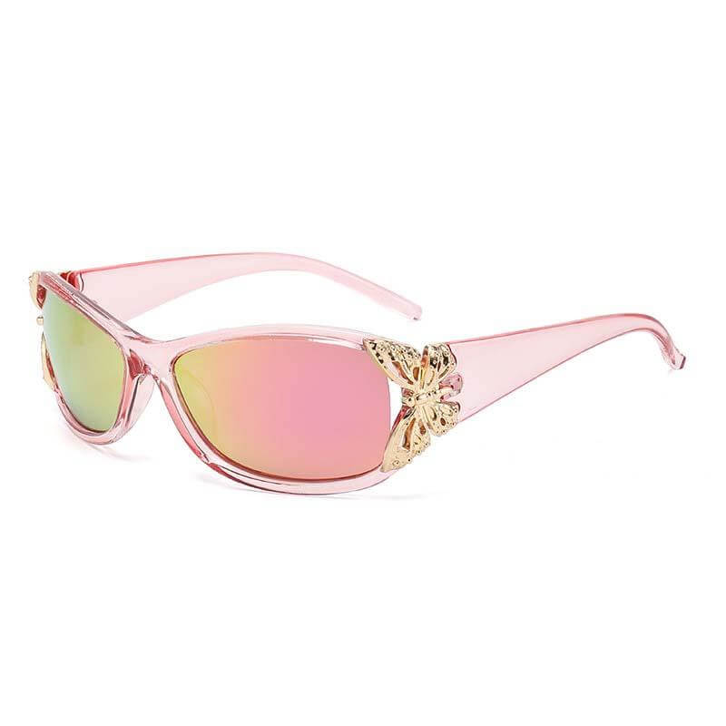 Butterfly Decorated Polarized Pc Sunglasses