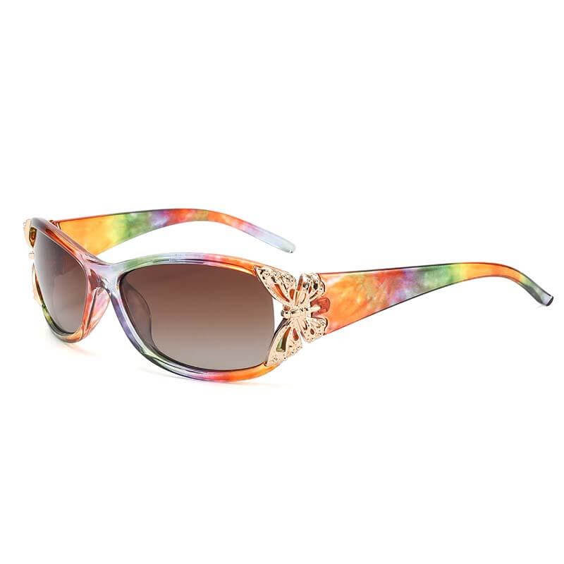 Butterfly Decorated Polarized Pc Sunglasses